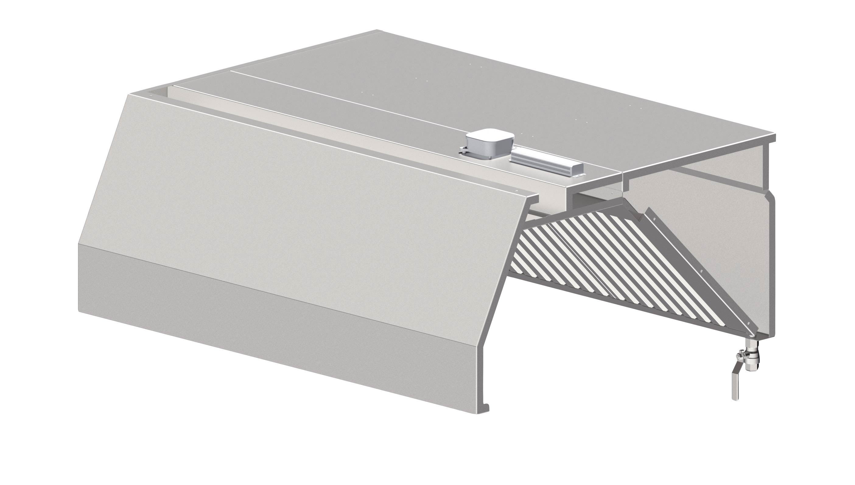 WH01-v2PADYZHkB8rfrQ Wandhaube 1100 mm tiefe, trapezform mit Flammschutzfilter Typ B