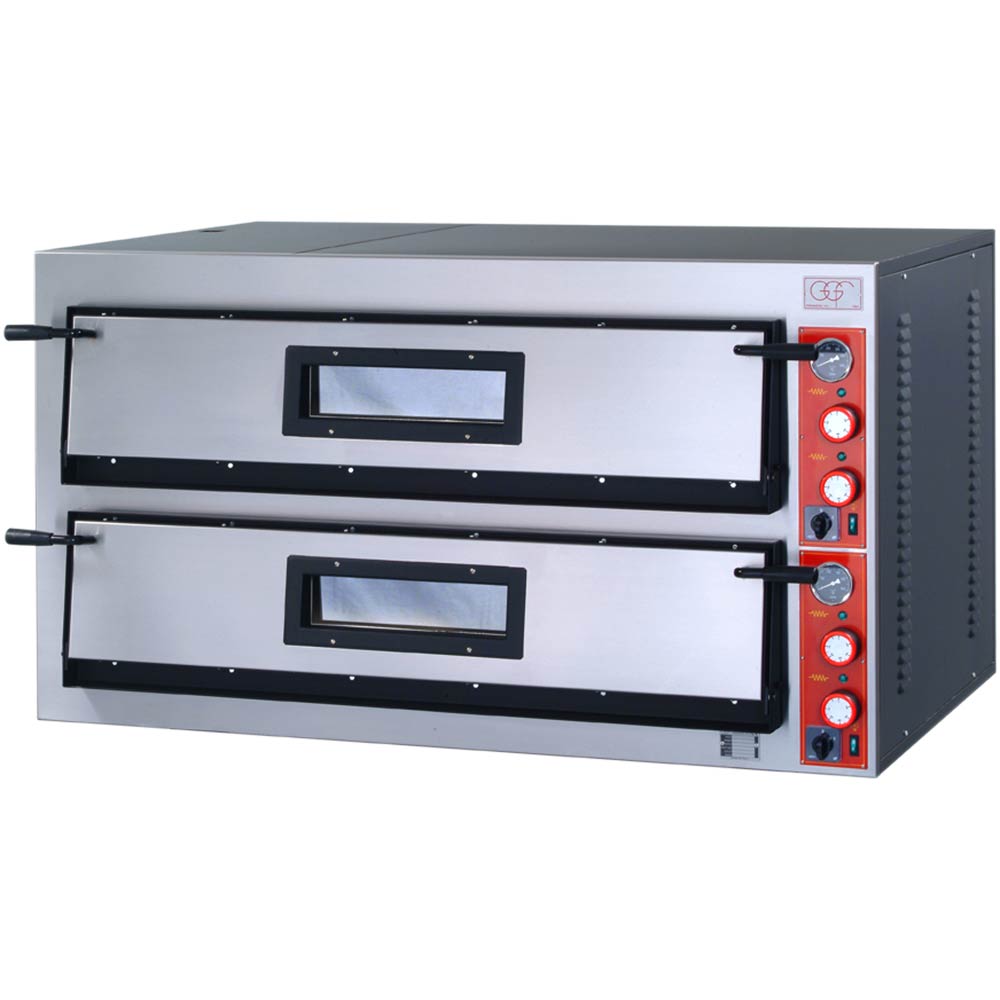 GGF Pizzaofen mit zwei Kammern, aus pulverbeschichtetem Stahl, 18 kW, 1370 x 850 x 750 mm (BxTxH)