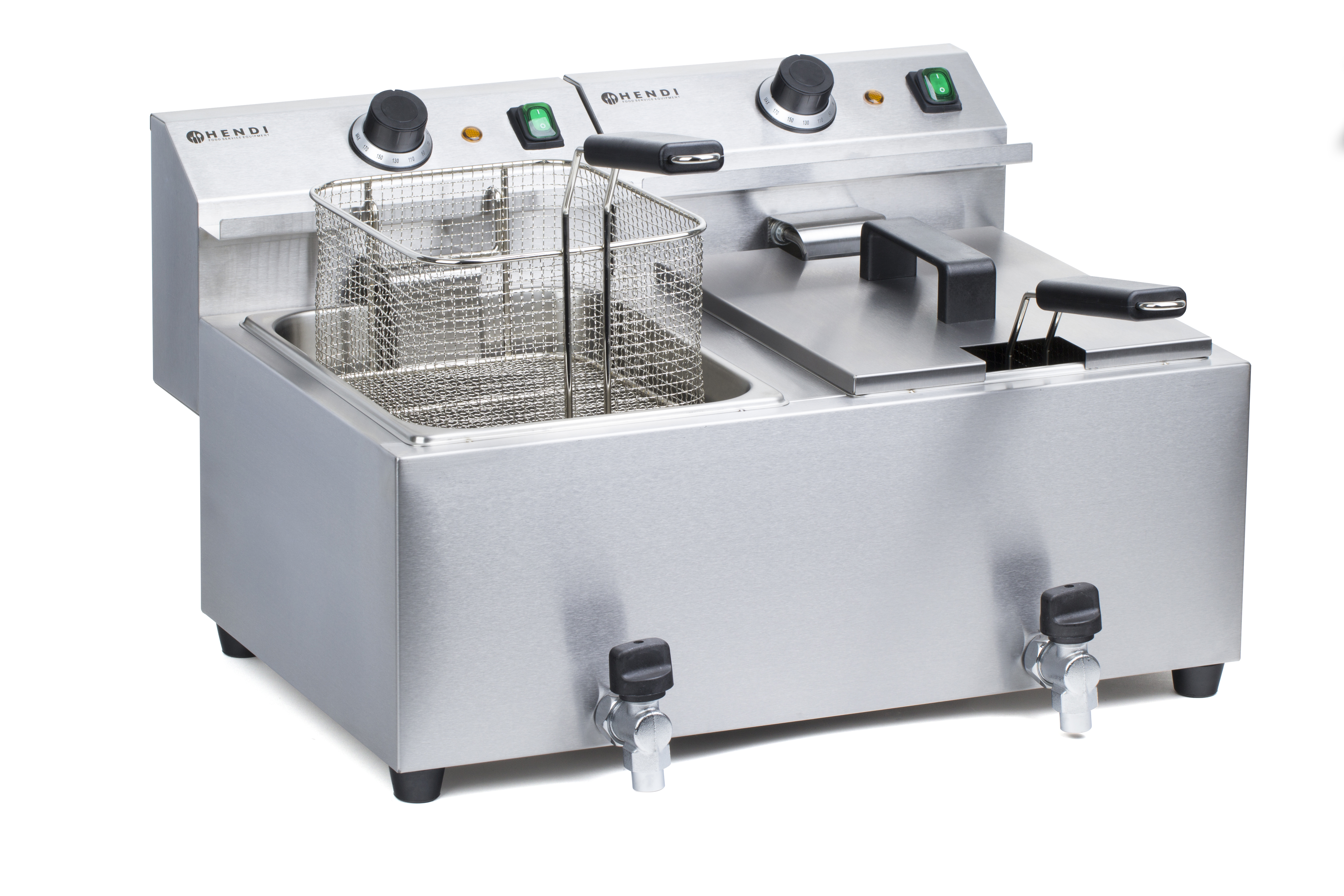 Friteuse Mastercook - mit Ablasshahn 2 x 8 l