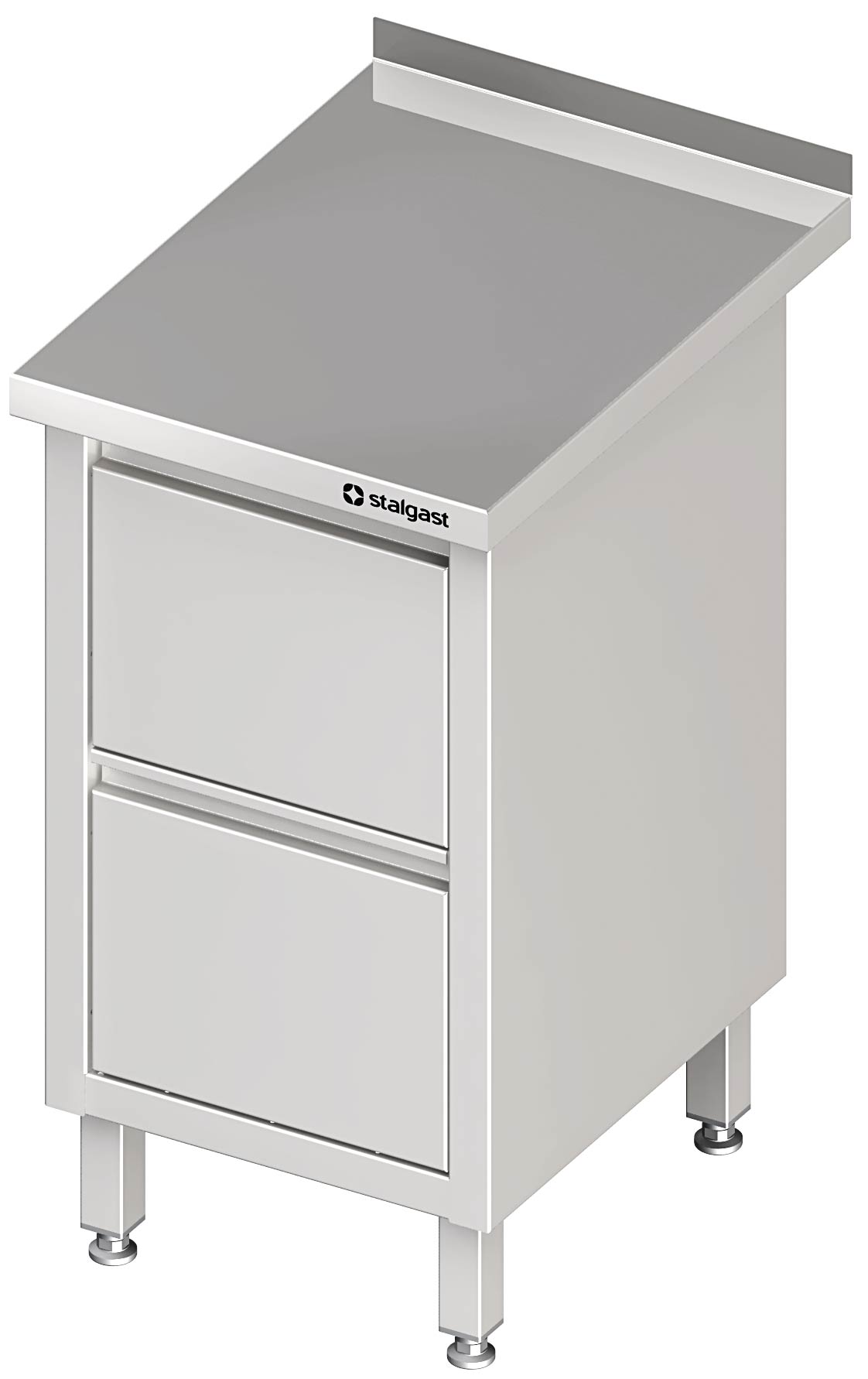 AS12-020 Schubladenschrank mit 2 Schubladen, ohne Aufkantung, verschweißt