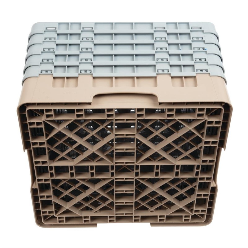 DW562_5 Cambro Gläserspülkorb beige mit 49 Fächern max Glashöhe 25,7cm