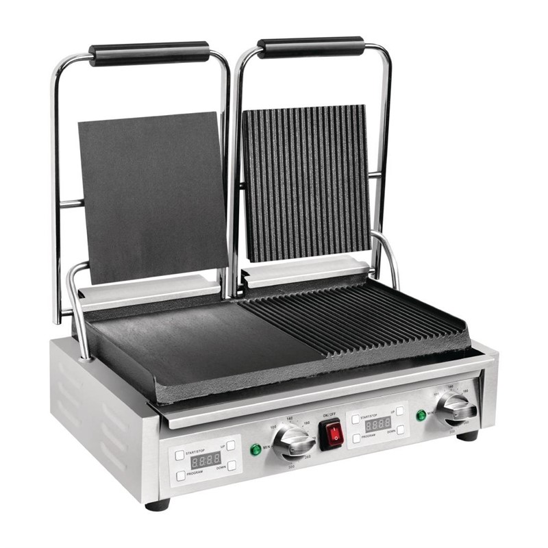 FC386_6 Buffalo Kontaktgrill doppel glatt/gerillt