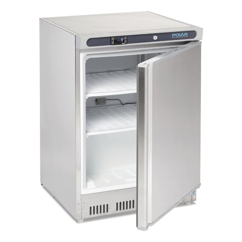 cd081_03 Polar Edelstahl Gefrierschrank Tischmodell 140L