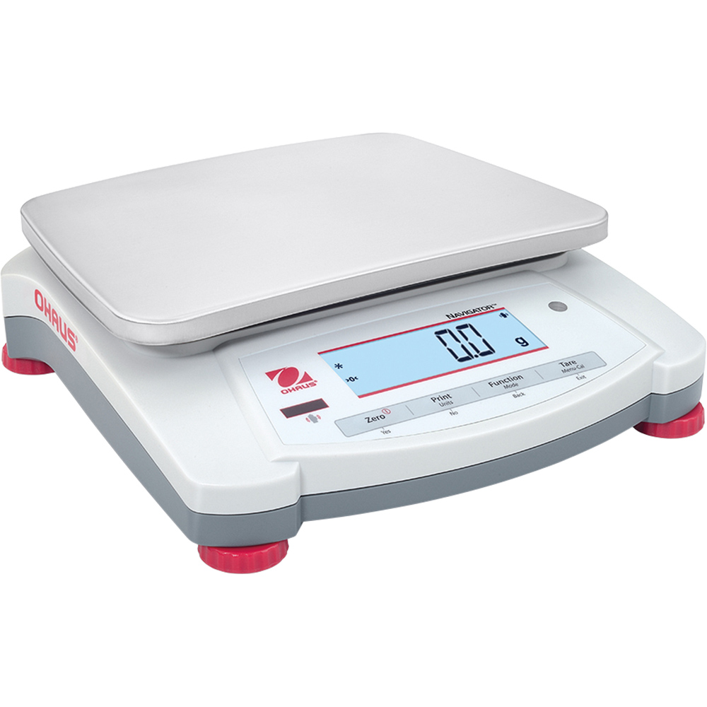 Portable Mehrzweckwaage Ohaus Navigator, 240x250x74 mm (BxTxH), Wägebereich bis 16 kg, Teilung 5 g