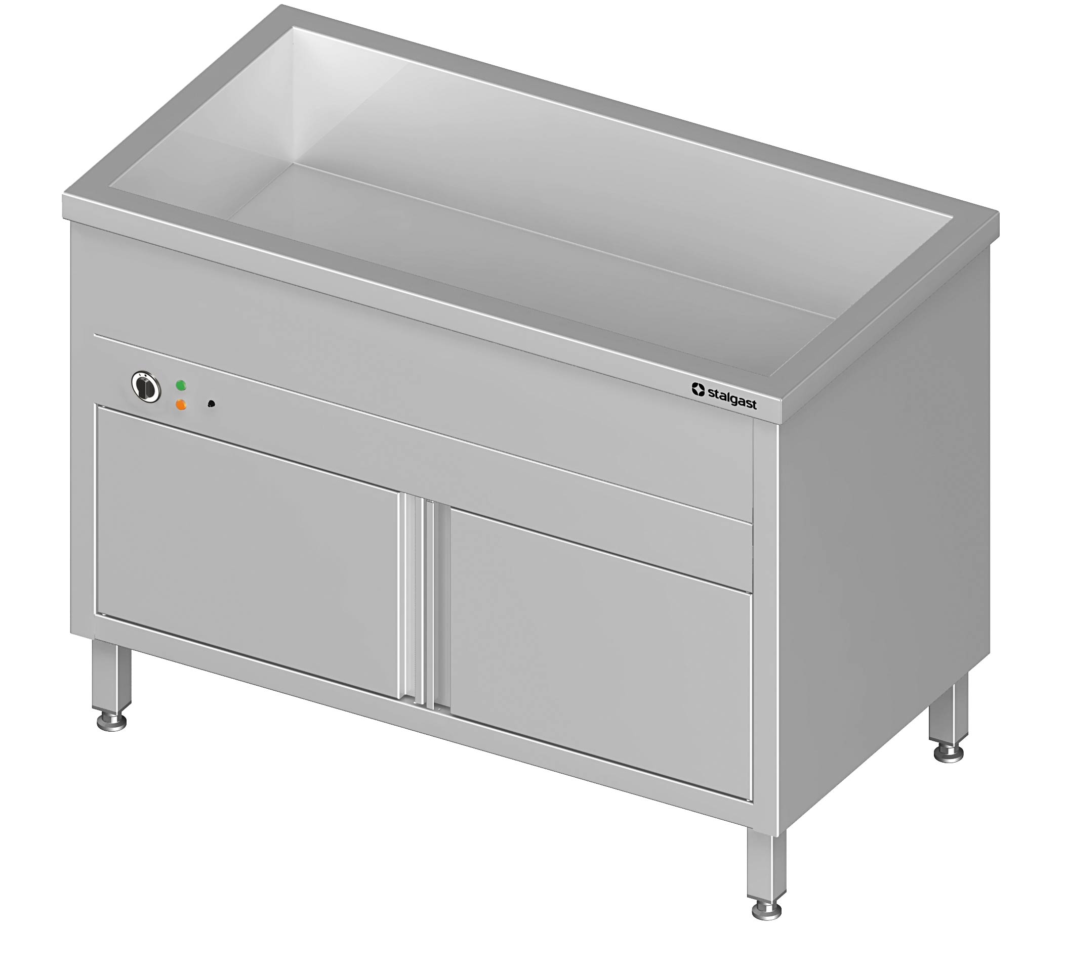 Bain-Marie Standgerät mit geschlossenem Unterbau und einem Becken für 3x GN1/1085x600x850 mm