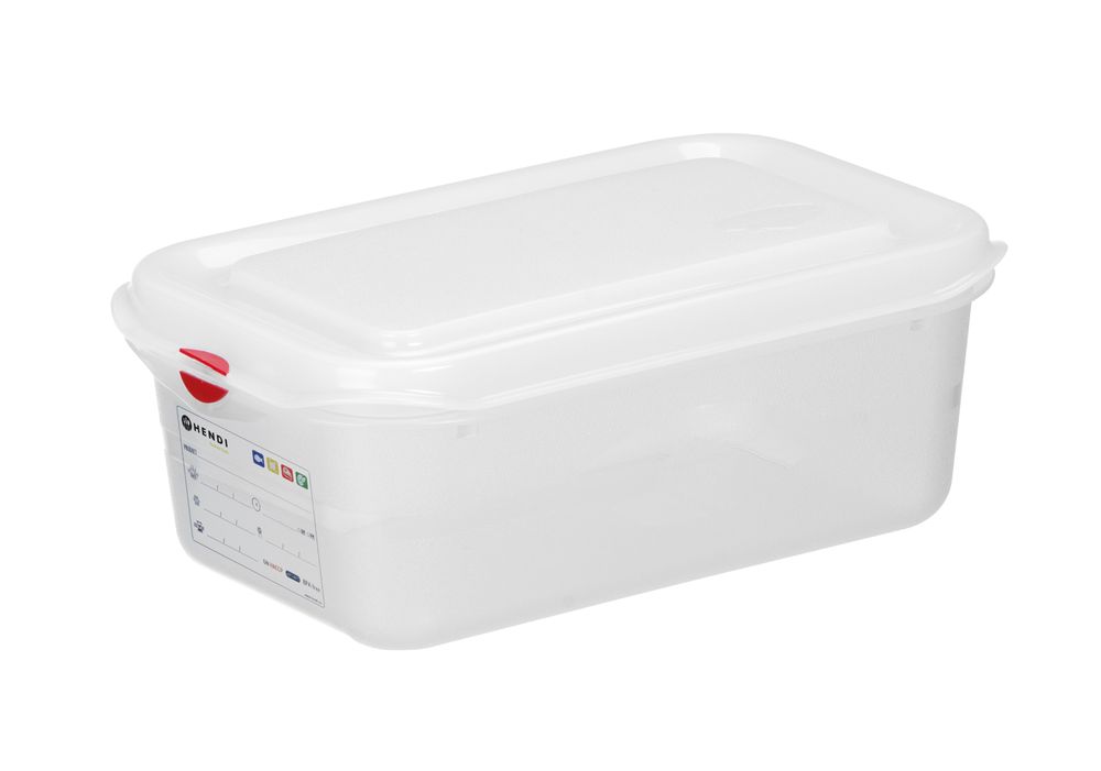 Behälter GN 1/4 Polypropylen, HENDI, GN 1/4, 2,8L, Transparent, 265x162x(H)100mm
