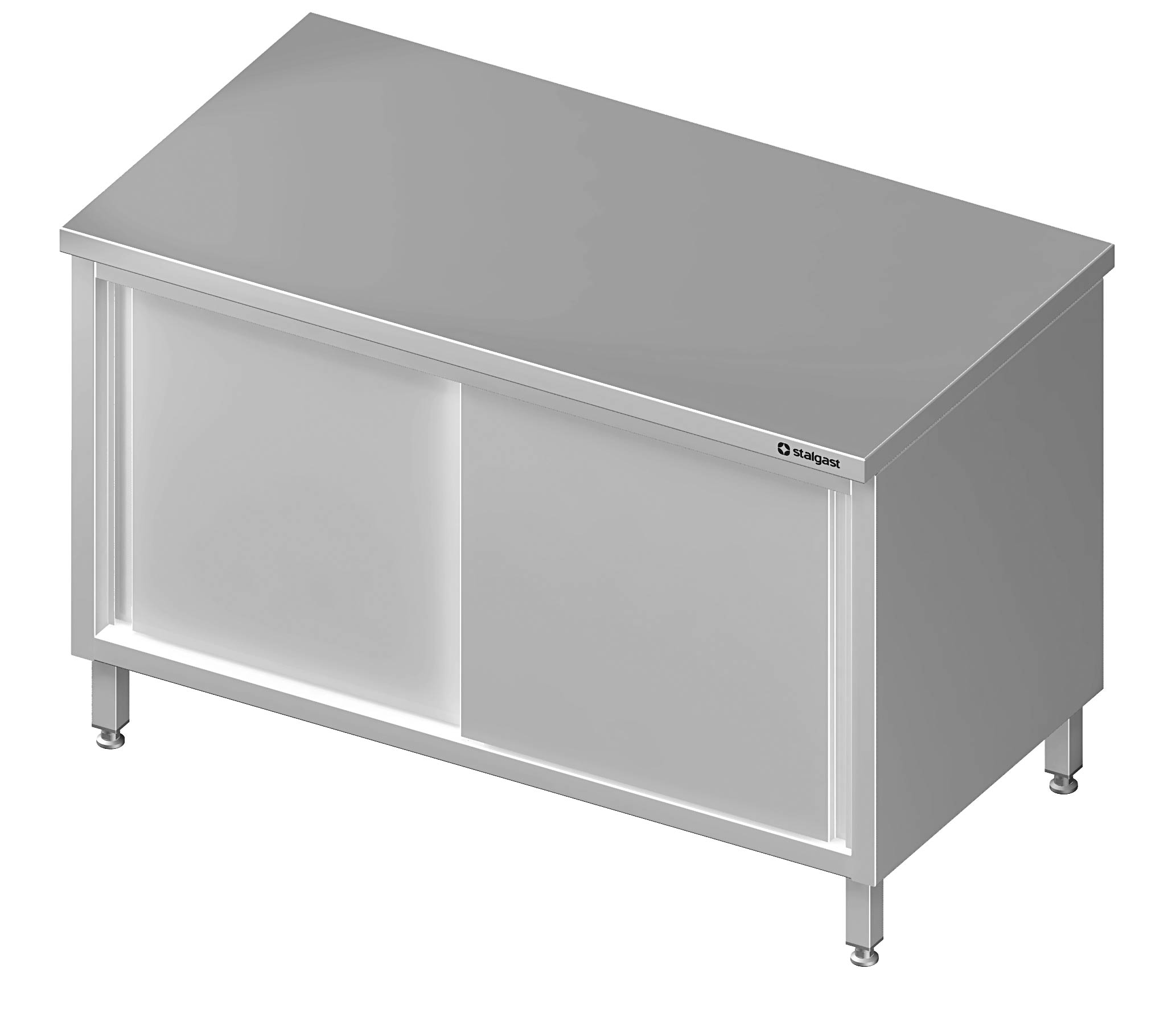 AS11-019 Durchreicheschrank mit Schiebetüren, ohne Aufkantung, verschweißt