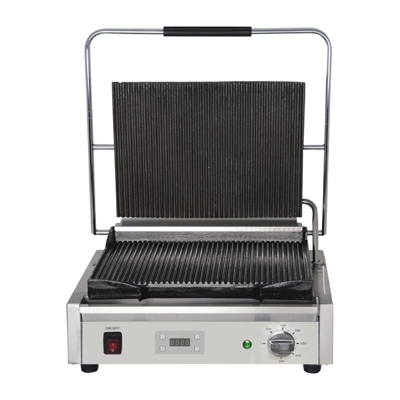 fc380 Buffalo Kontaktgrill einzel groß gerillt/gerillt