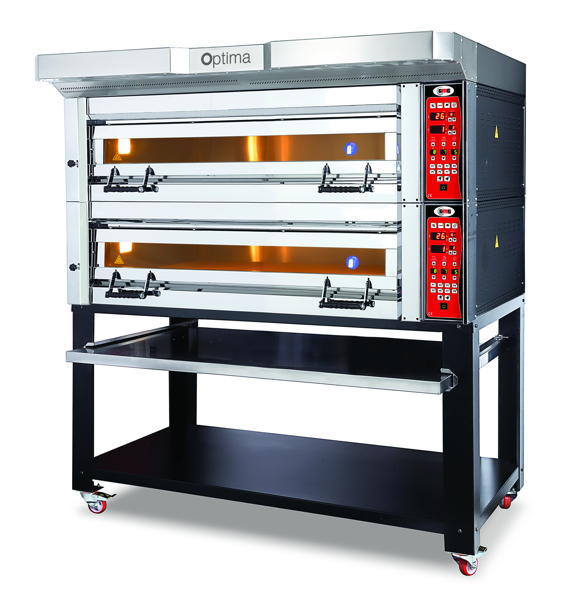 PB2T-128 Bäckerei- & Konditoreiofen, 2 Backkammern, inkl. Haube & Untergestell