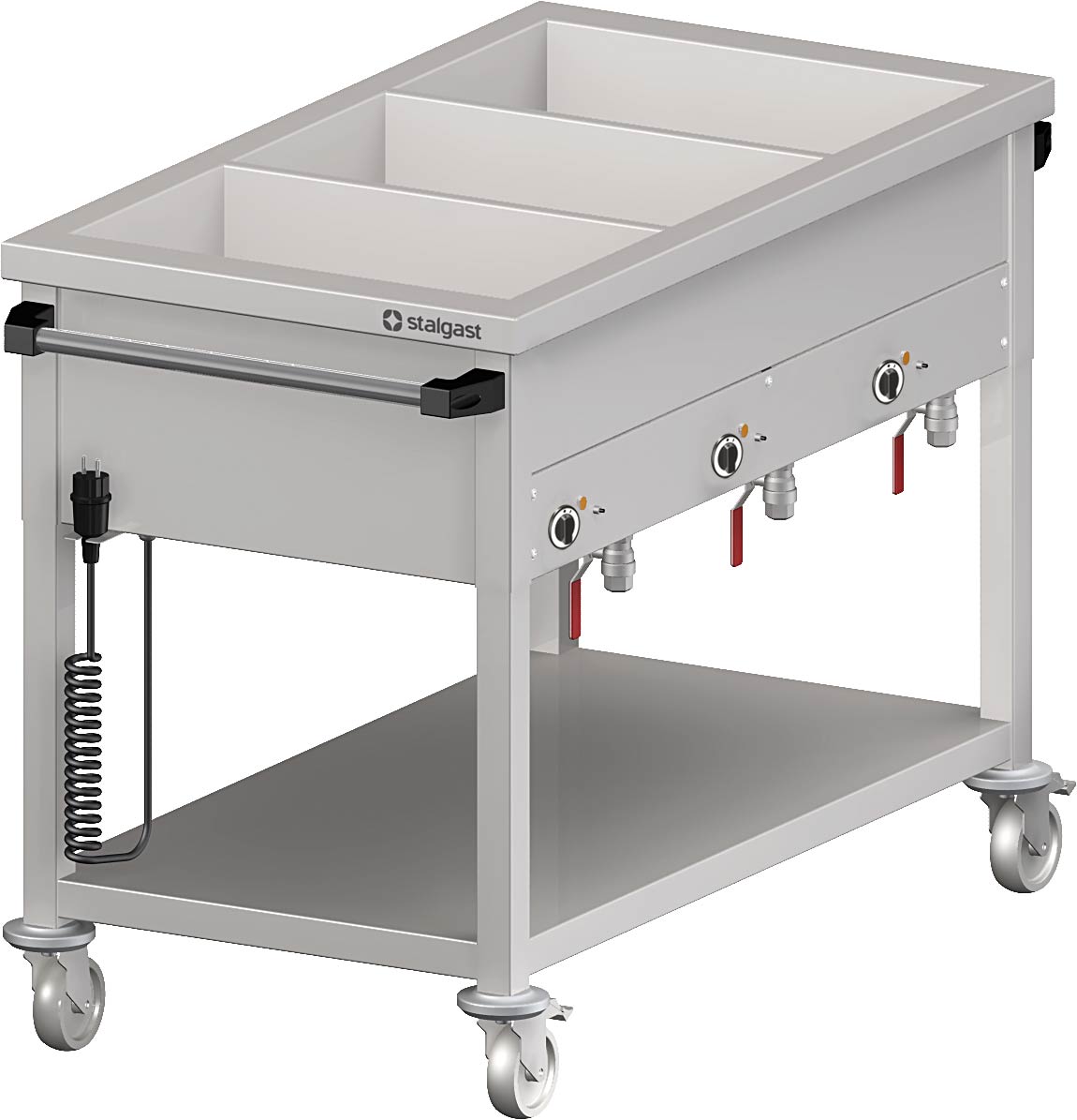 Bain-Marie Wagen mit separaten Becken für 2x GN1/880x600x850 mm