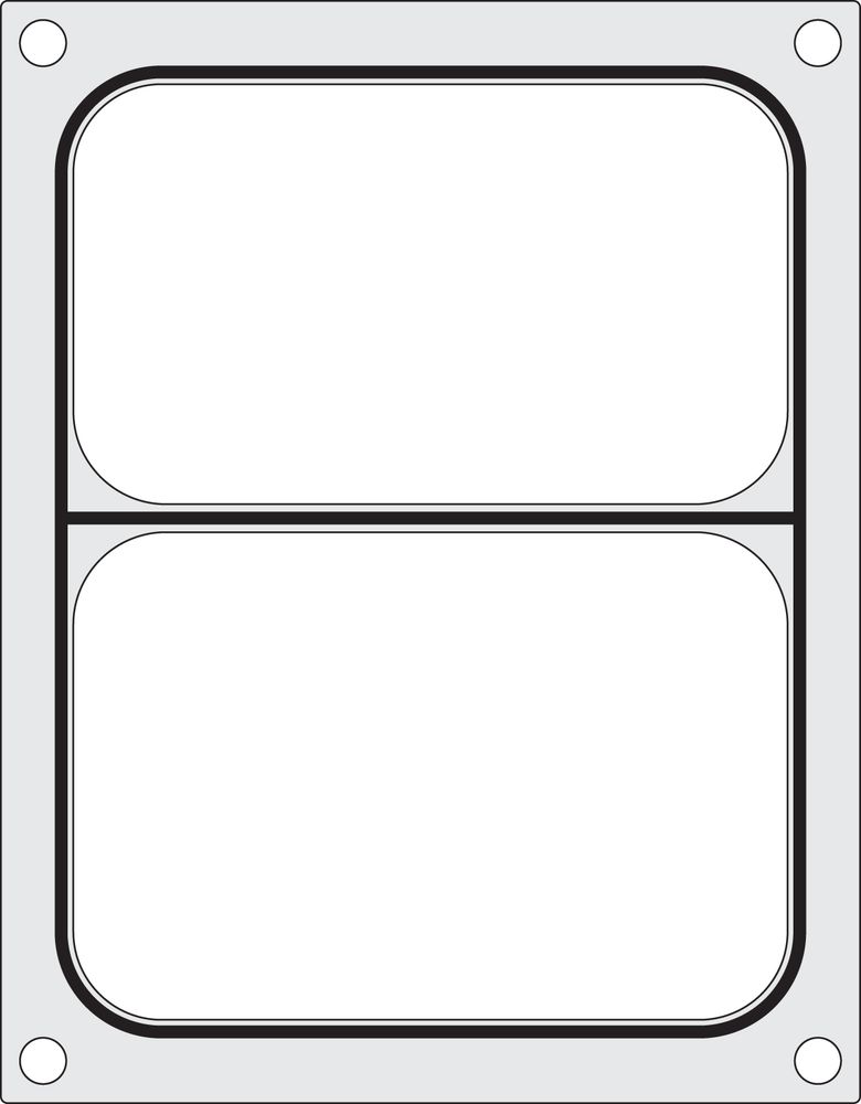 Matrize für Versiegelungsmaschine, HENDI, ein zweiteiliger Behälter (227x178 mm)