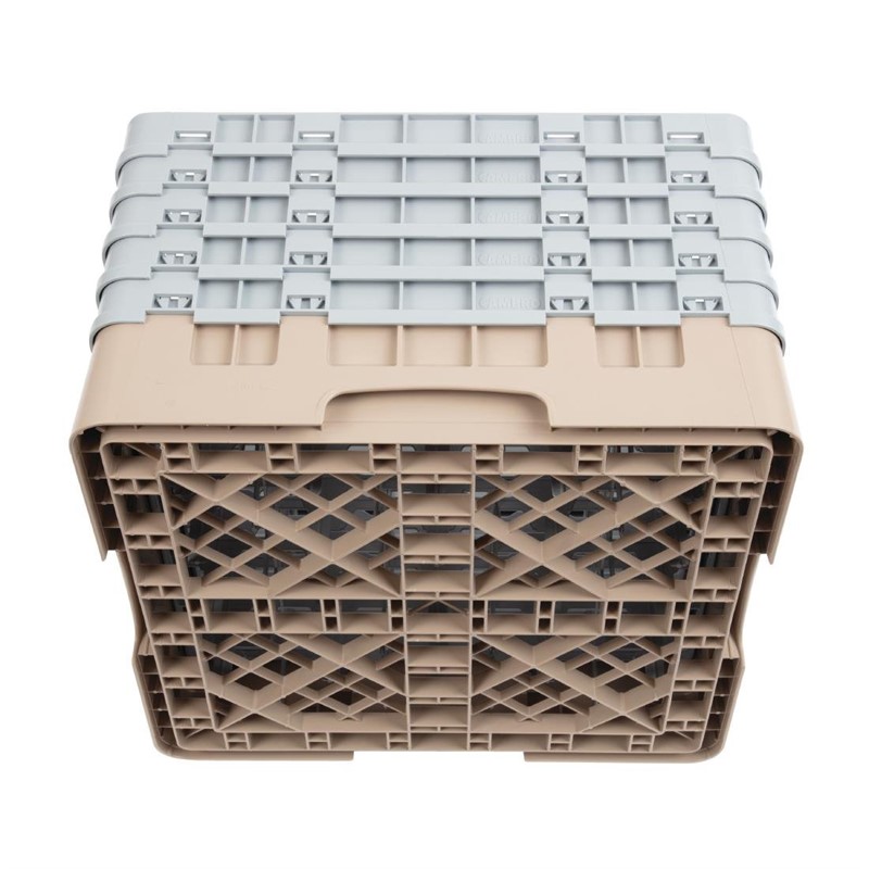 DW556_5 Cambro Gläserspülkorb beige mit 25 Fächern max Glashöhe 25,7cm
