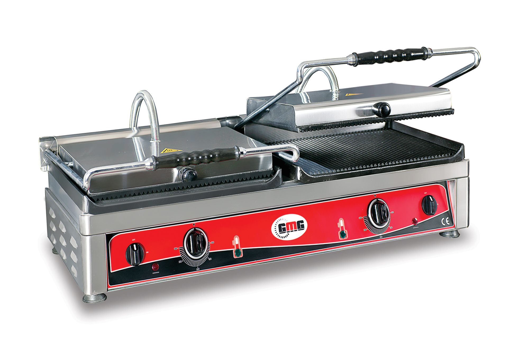 KG-2735-DE03pPNBf8S9MfP Doppel-Kontaktgrill, elektro, oben gerillt, unten 1/2 glatt+1/2 gerillt