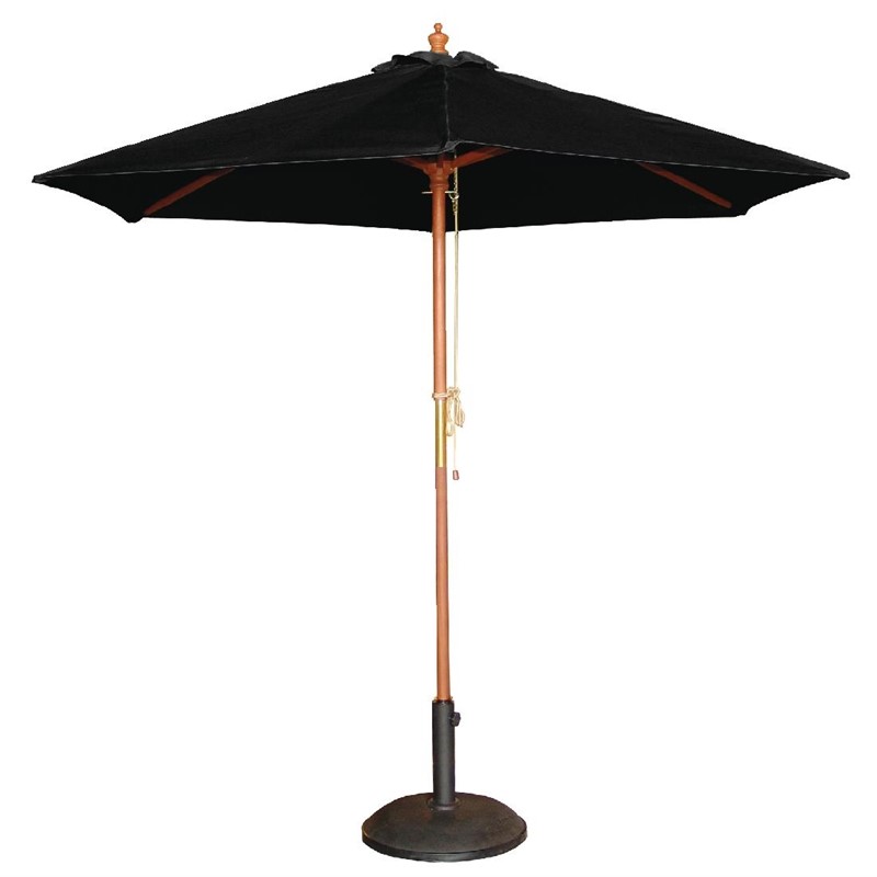 Bolero runder Sonnenschirm schwarz 2,5m