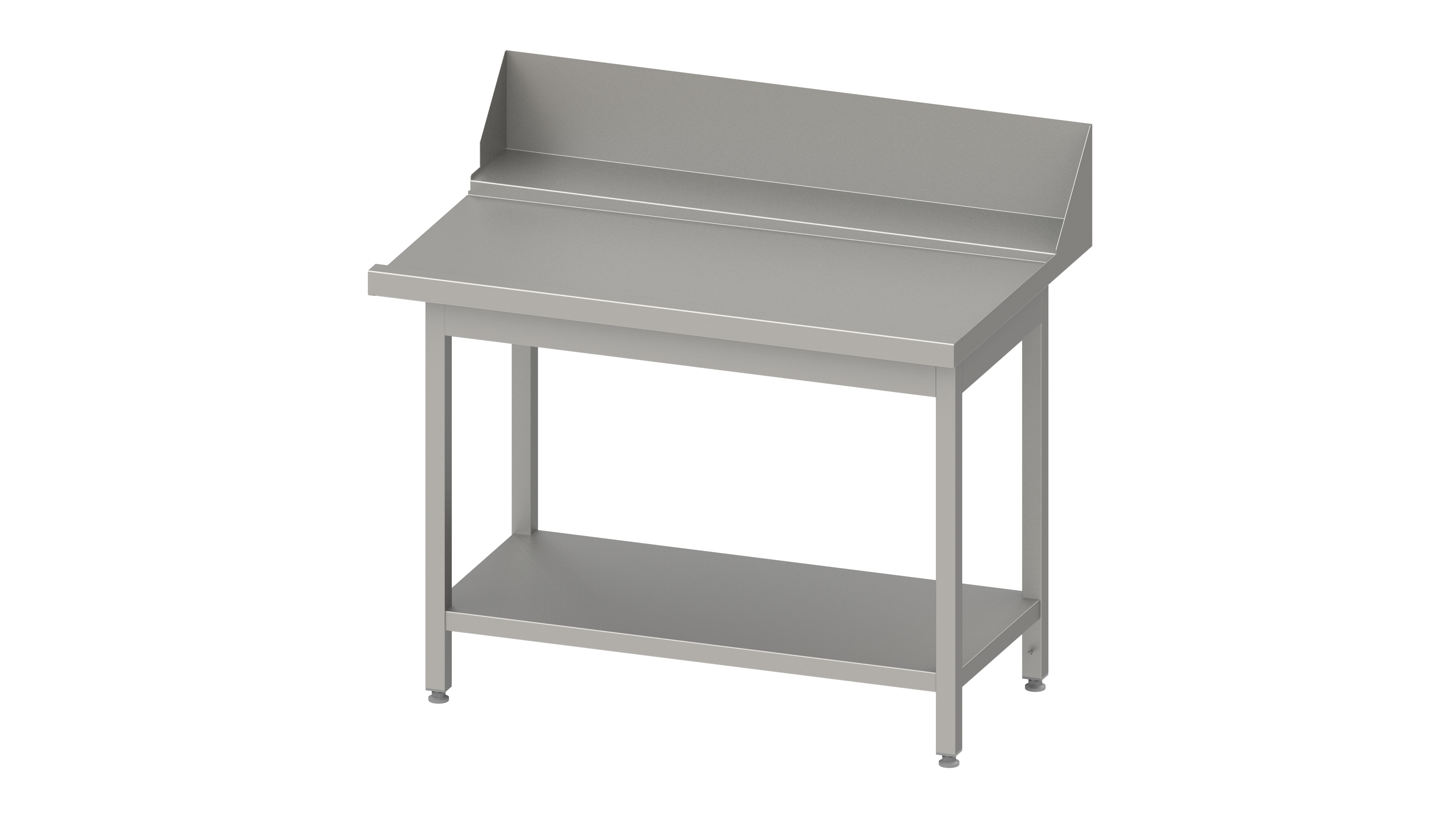 e38edfcf-2c00-4547-b4fb-20bca1c0aae5941006 Stalgast Edelstahl Ablauftisch, Korbführung mit Gefälle, mit Grundboden, mit Aufkantung 200 mm, vers