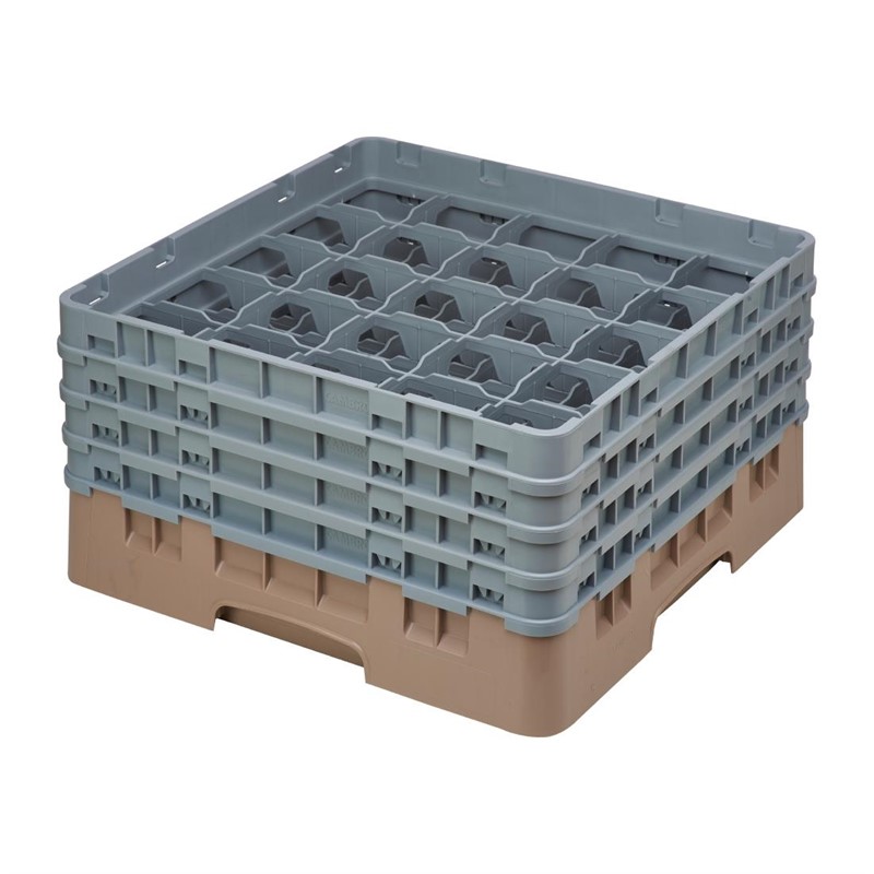 DE790_1 Cambro Gläserspülkorb beige mit 25 Fächern max Glashöhe 21,5cm