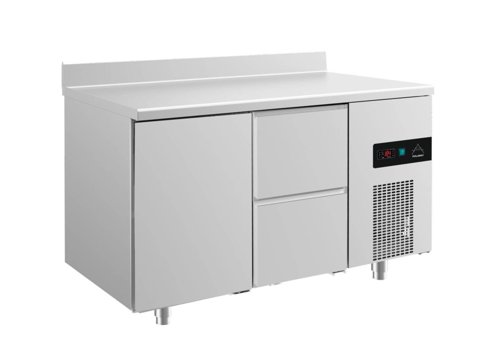 KT2TZA Kühltisch -2 bis +8°C 1400x700x850mm mit 1x Tür und 1x zwei Schubladen