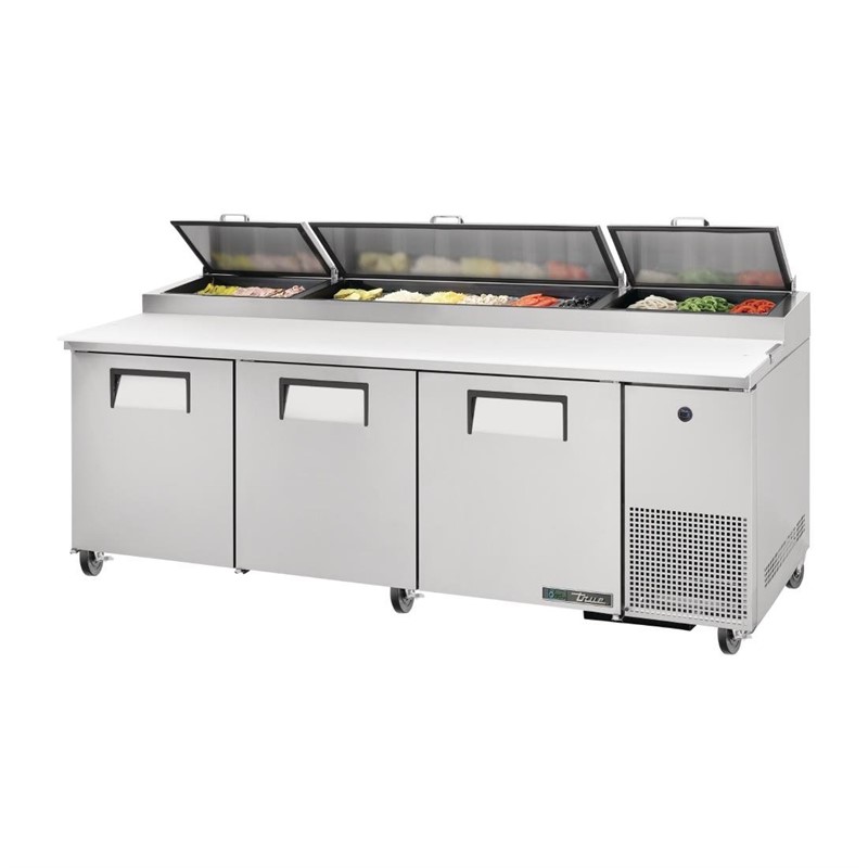 CK305_1 True TPP-93 Pizzakühltisch 3-türig 875L