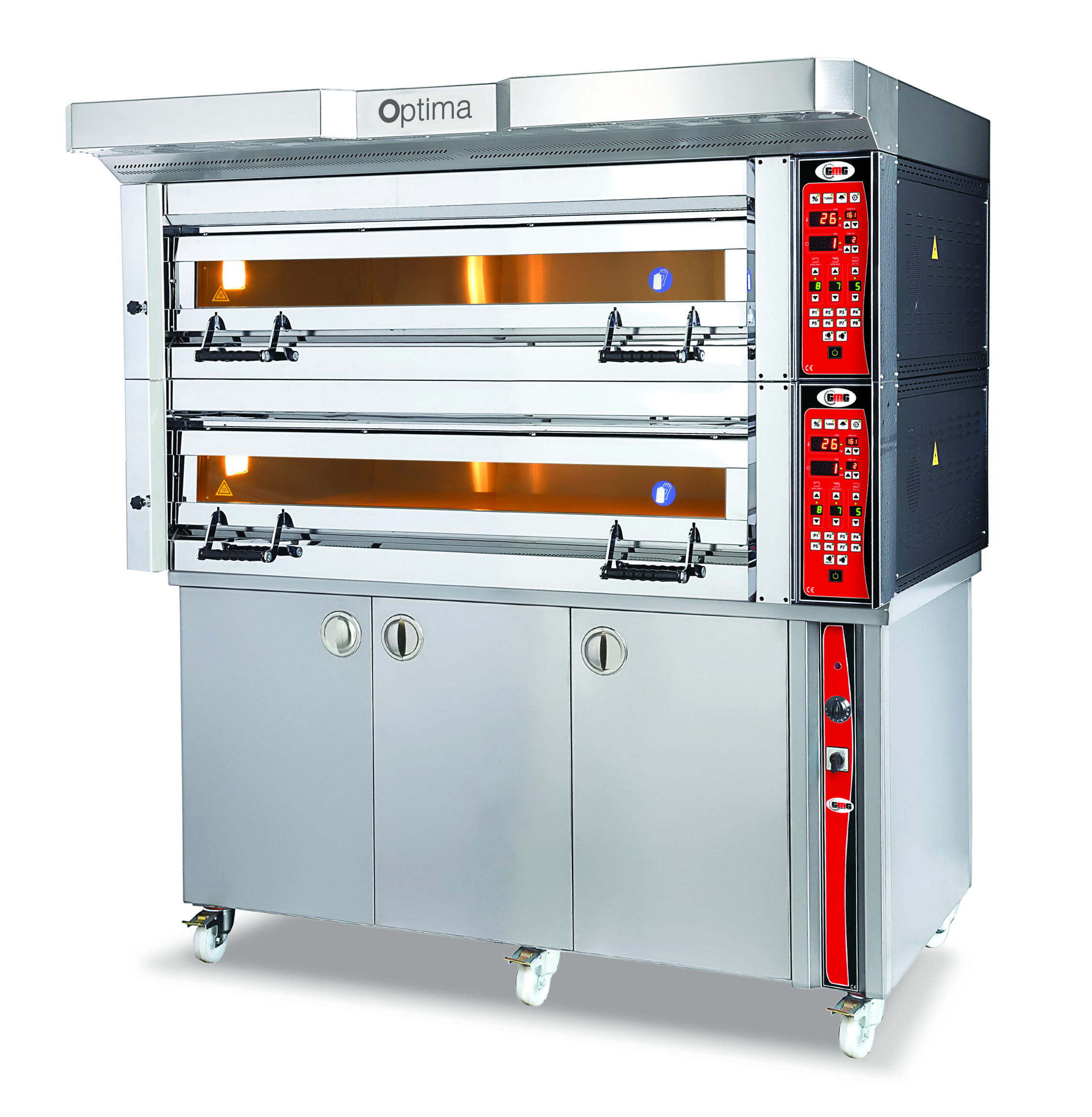 PB2M-128 Bäckerei- & Konditoreiofen, 2 Backkammern, inkl. Haube & Gärschrank