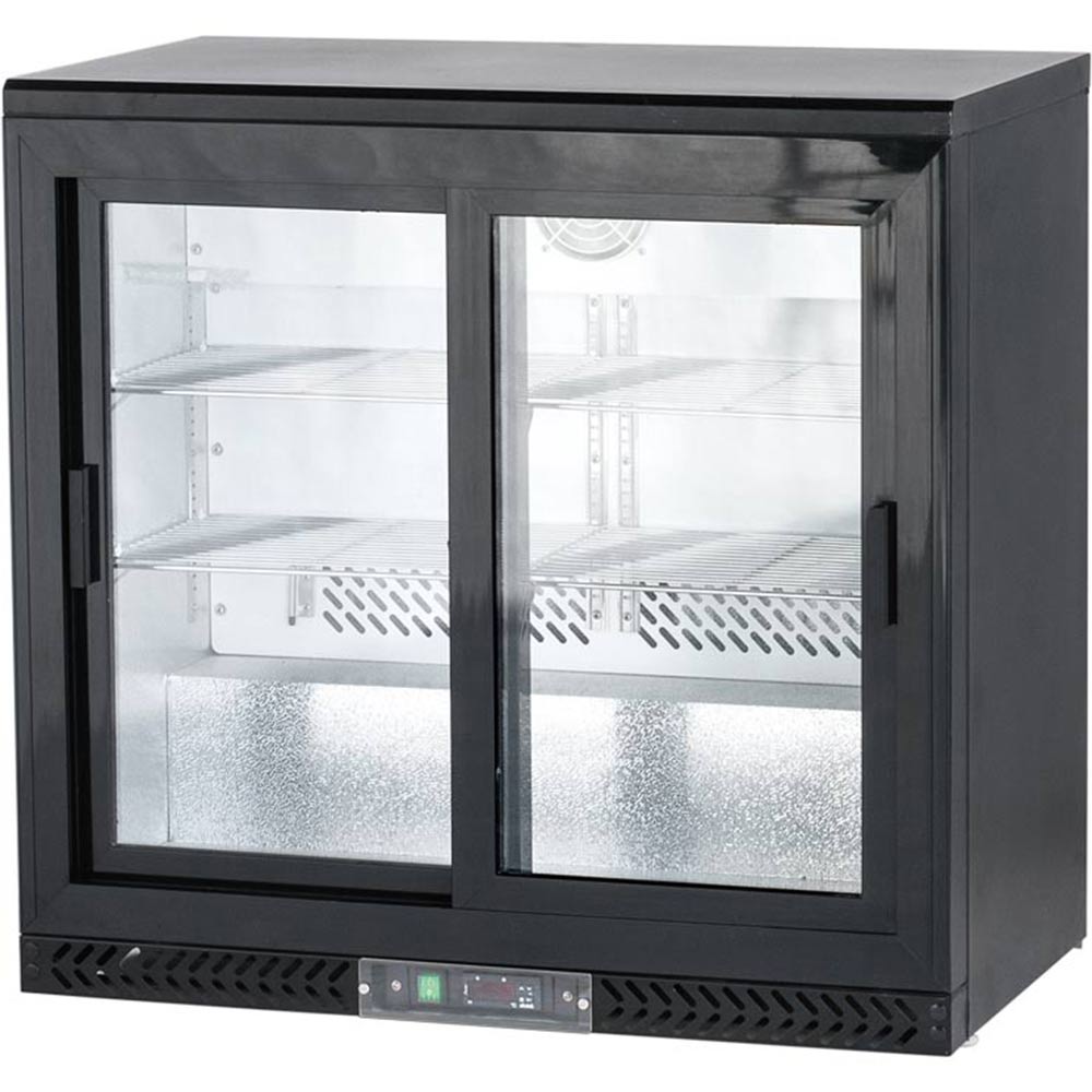 882161V02 Bar-Kühlschrank mit 2 Glas-Schiebetüren, 202 Liter