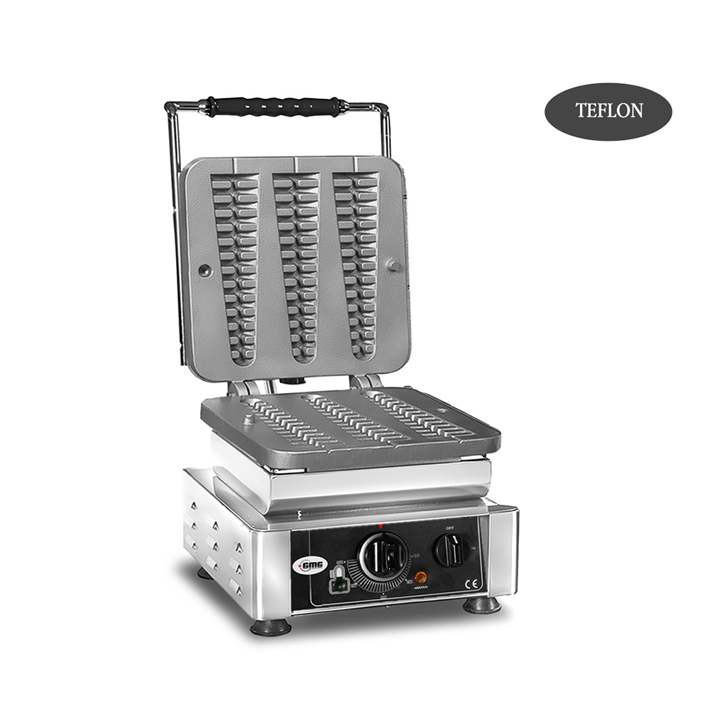 GMG - Waffeleisen Waffelino - 3x (23 x 3 x 2,4cm) - Wechselbare Backplatte & einfache Montage - 50° bis 300°C - Leichte Reinigung GMG - Waffeleisen Waffelino - 3x (23 x 3 x 2,4cm) - Wechselbare Backplatte & einfache Montage - 50° bis 300°C - Leichte Reinigung