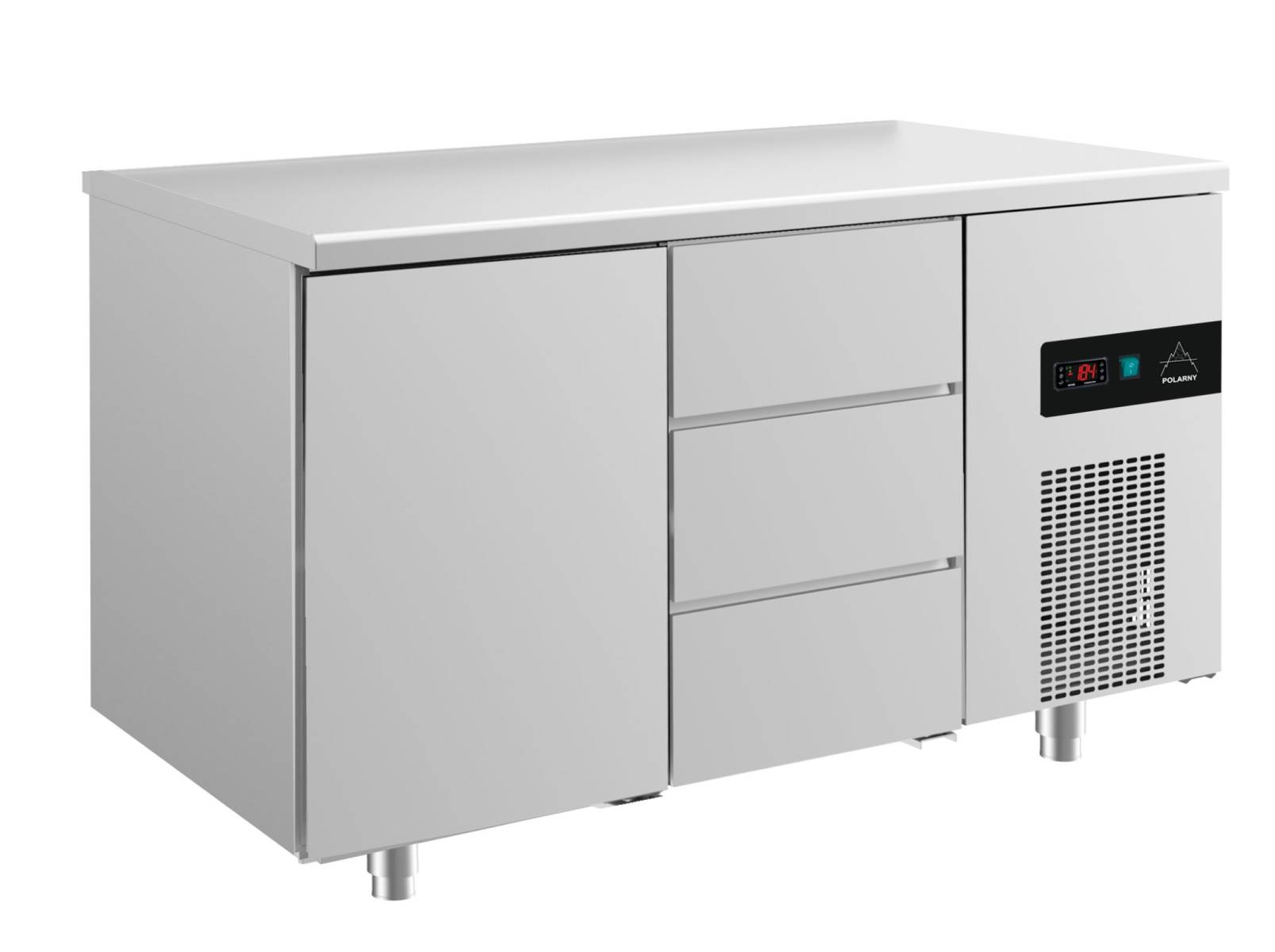 KT2TD Kühltisch -2 bis +8°C 1400x700x850mm mit 1x Tür und 1x drei Schubladen