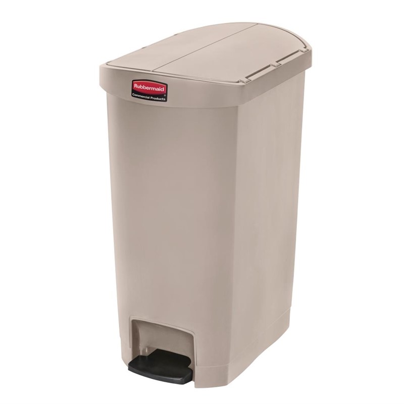 Rubbermaid Slim Jim End Step Pedaleimer beige 50L