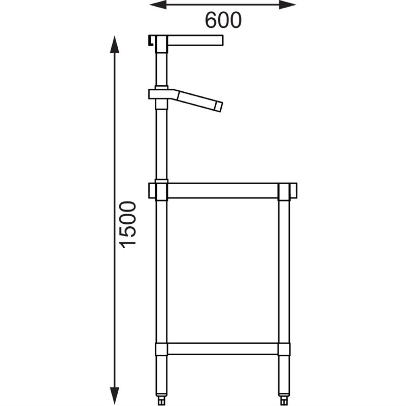 Vogue Edelstahl Arbeitstisch mit Aufsatz 180cm