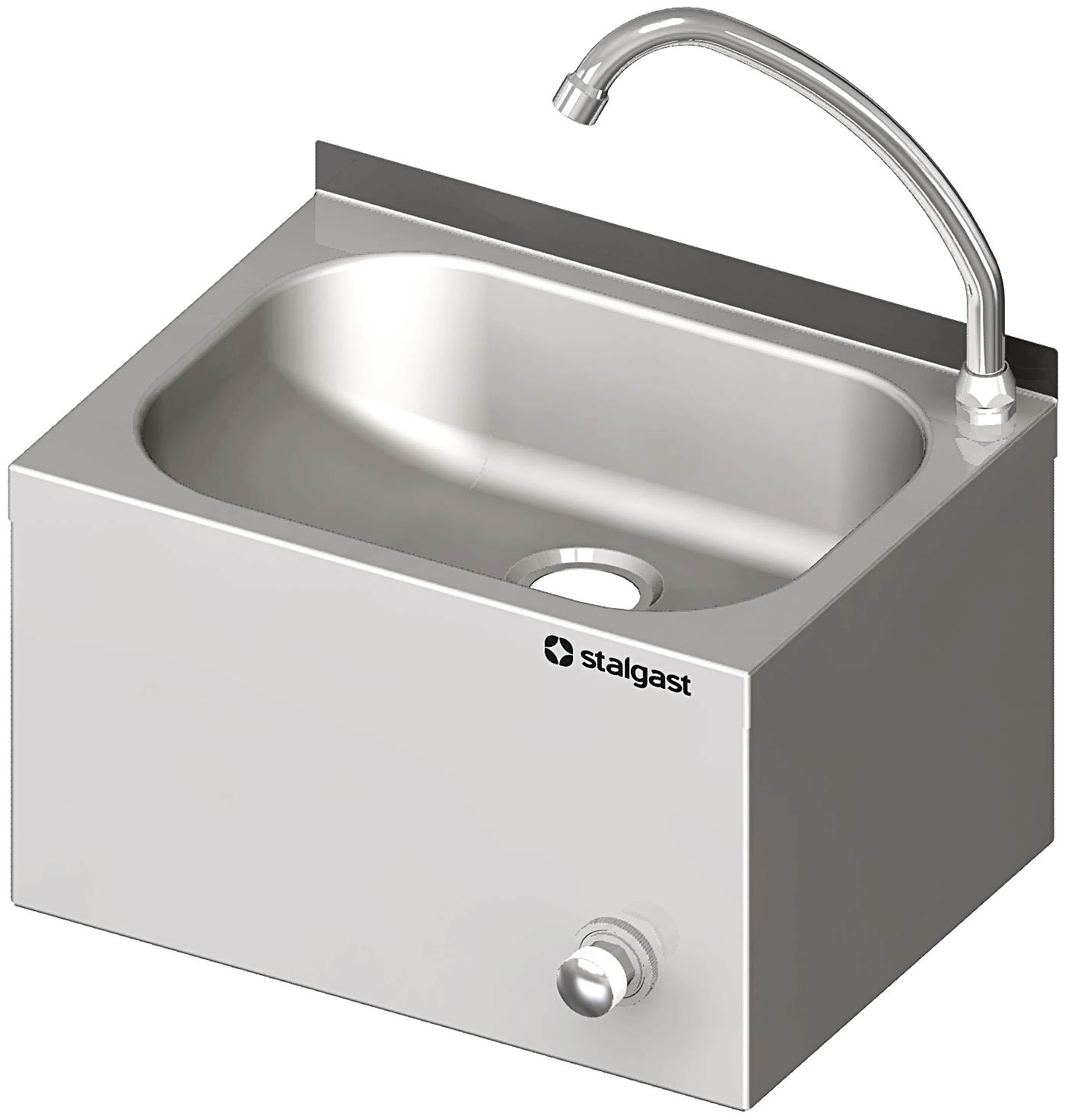 HW00-233 Handwaschbecken zur Wandmontage, mit Aufkantung, verschweißt