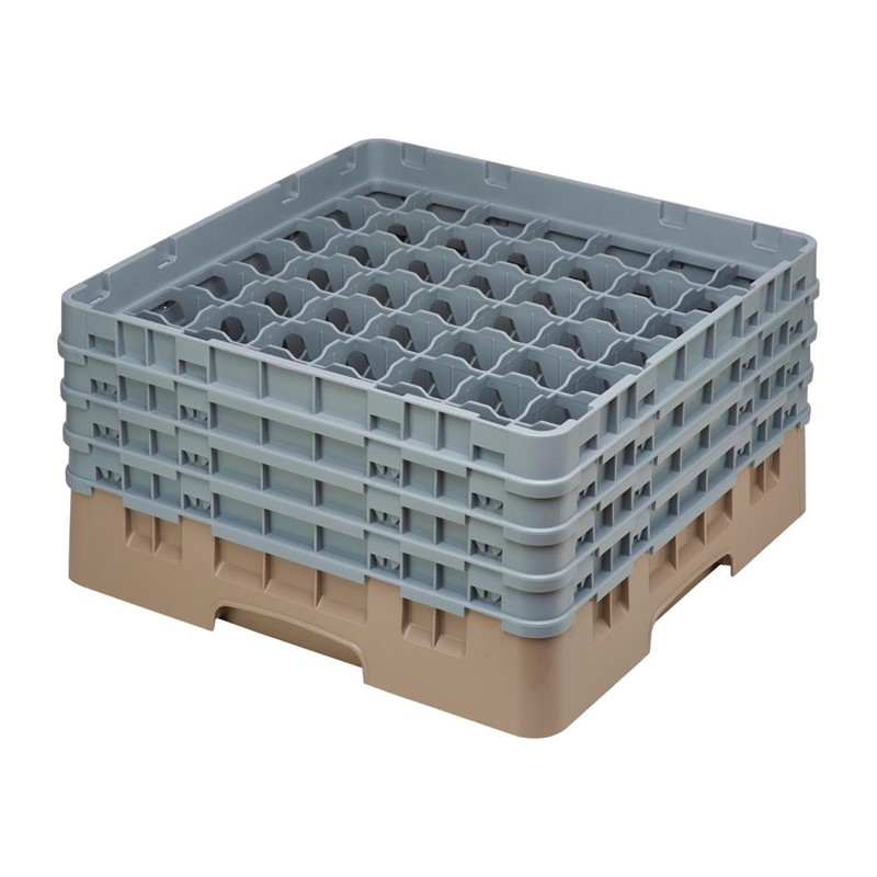 DE799_1 Cambro Gläserspülkorb beige mit 49 Fächern max Glashöhe 21,5cm