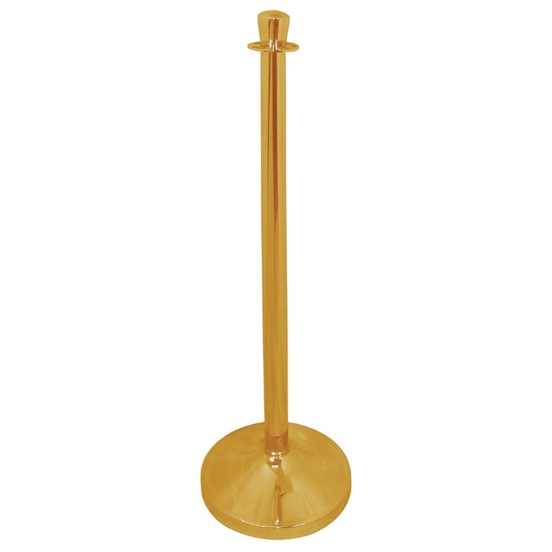 s654_01 Bolero Abgrenzungsständer mit flachem Kopf Messing