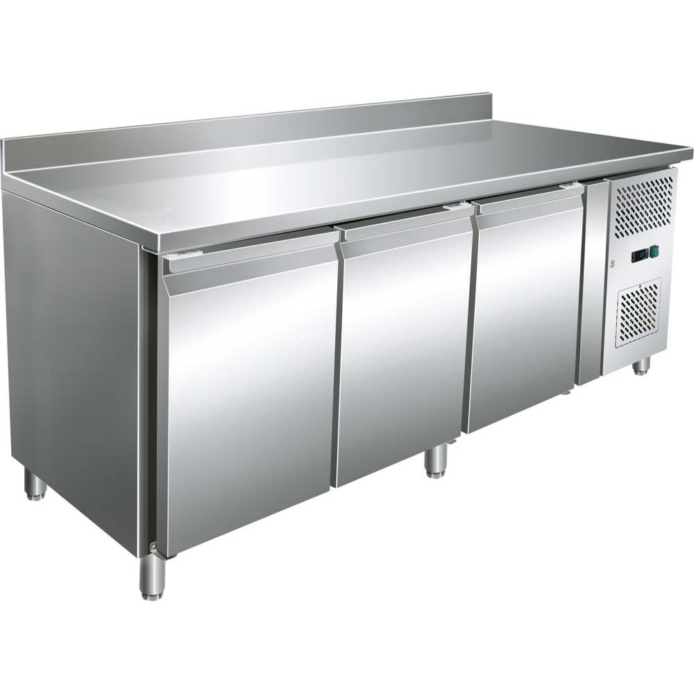 841040V02 3-türiger Bäckerei-Tiefkühltisch EN/BN 600 mm x 400 mm, 444 Liter