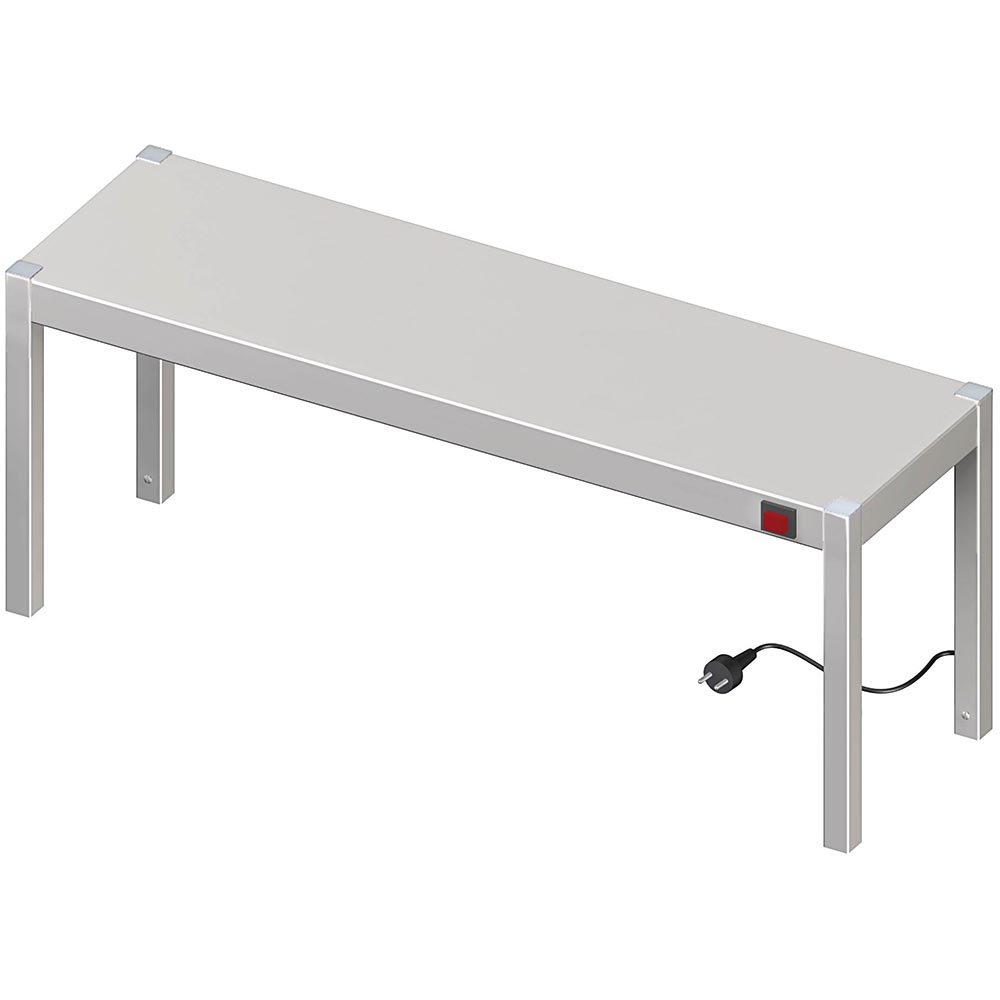 Main-picture-Stainless-steel-furniture-WE00-1pR40CD6U5ZDmD Wärmebrücke 1-etagig 1800x400x400 mm mit Keramik-Infrarot-Strahlern