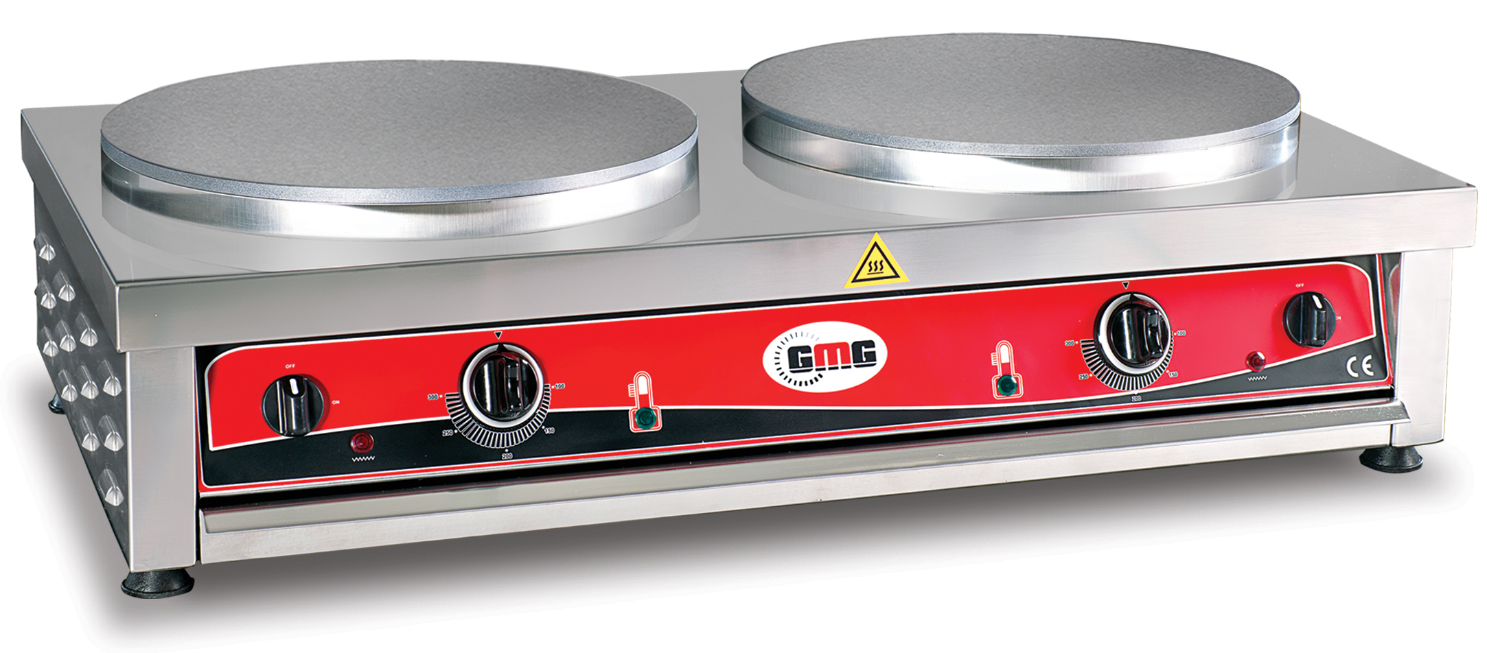 CR-D-240 Crêpes-Eisen, elektro, 2 Platten, Teflon, Rechteckgehäuse