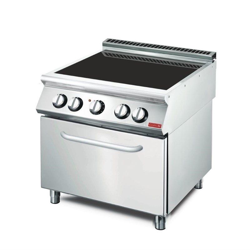 gn089 Gastro M Elektroherd mit keramischer Kochplatte und Ofen GM70/80CFVE