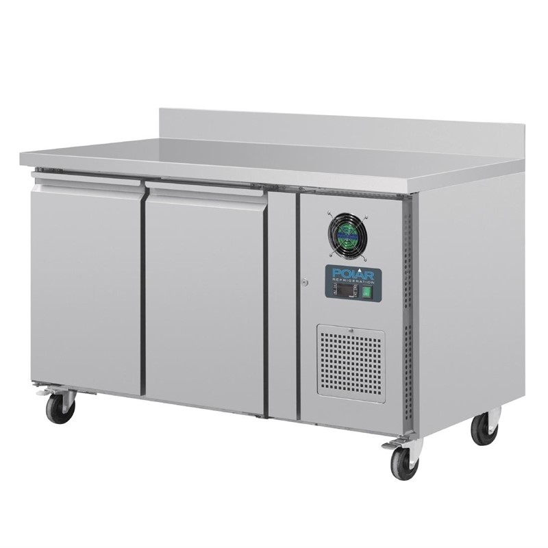 dl916_02 Polar 2-türiger Edelstahlgefrierschrank mit Spritzschutz 282Ltr