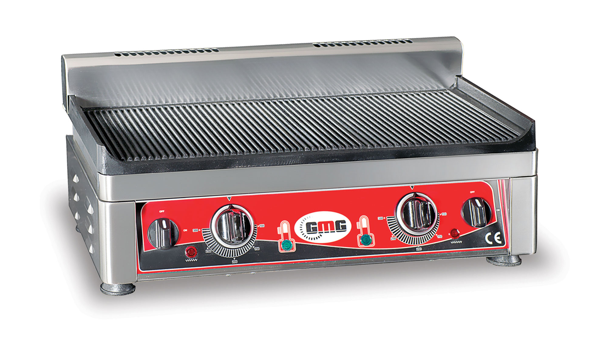 GP-5530-E Grillplatte, elektro, gerillt, 2 Heizzonen