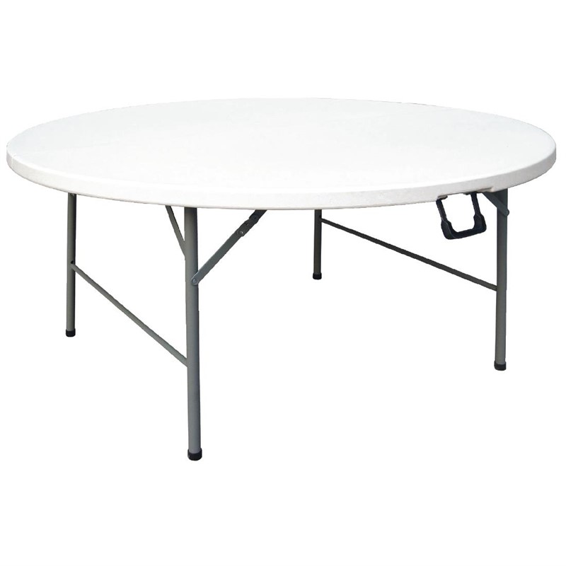 Bolero runder Klapptisch weiß 153cm