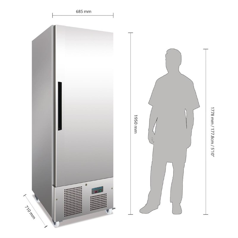 Polar Gefrierschrank Edelstahl 440L