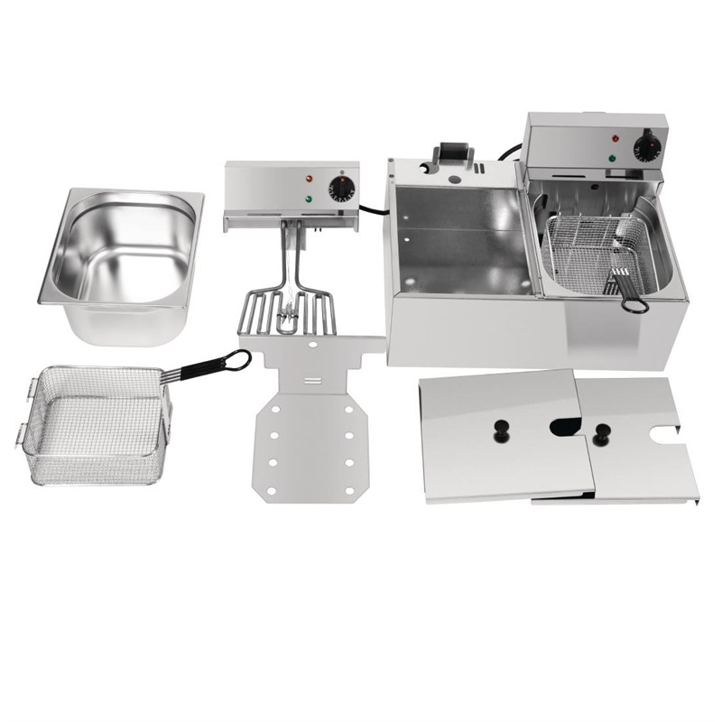 Lincat Lynx 400 Tischmodell elektrische Doppelfritteuse LDF2 2x 4L