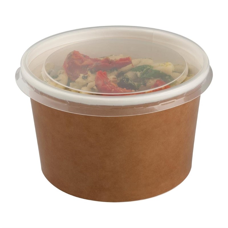 FA373_5 Colpac Recycelbare Speisenbecher mit Deckel 700ml