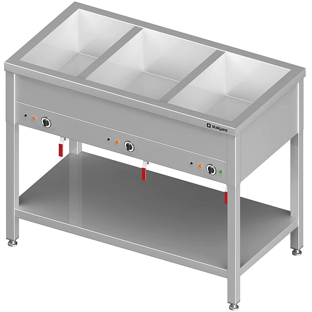 Bain-Marie Standgerät mit separaten Becken, für 2x GN1/760x600x850 mm