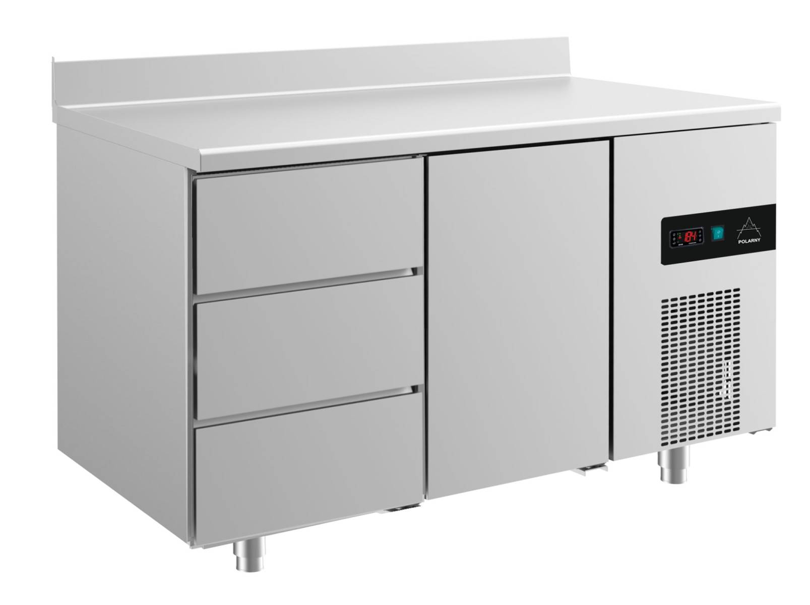 Kühltisch -2 bis +8°C 1400x700x850mm mit 1x Tür und 1x drei Schubladen