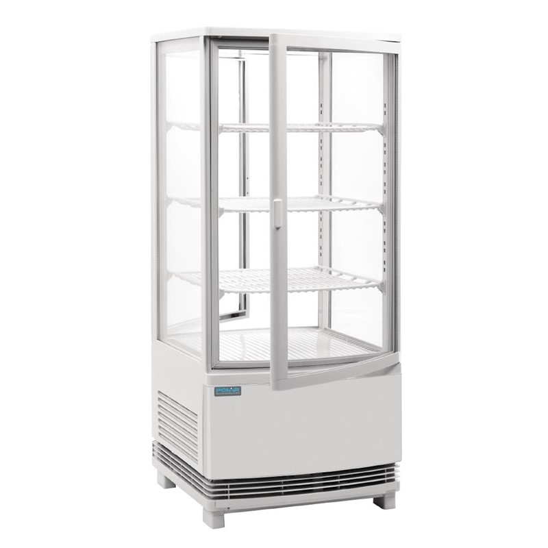 Polar Kühlvitrine mit gebogenen Türen 86L