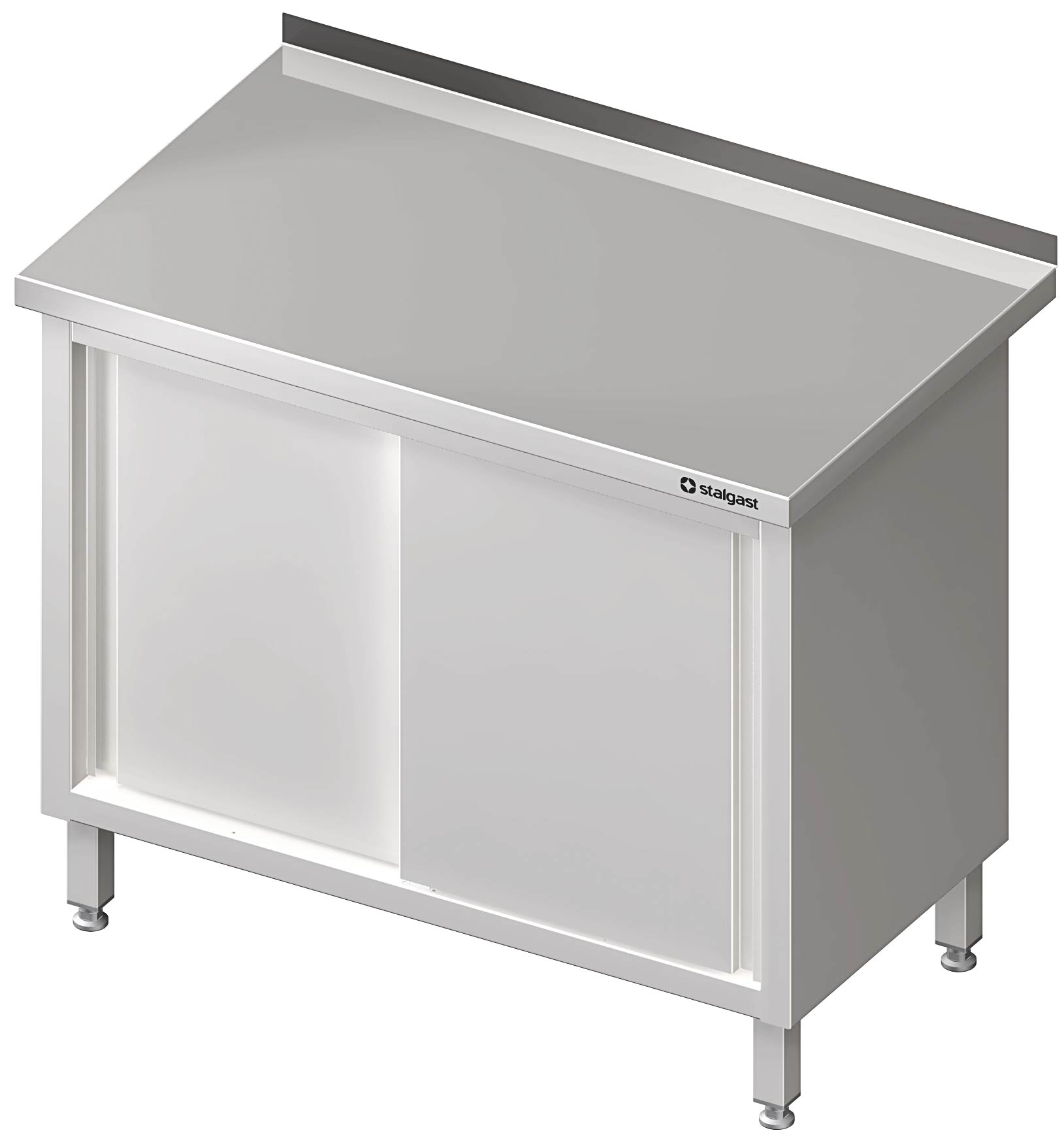 AS02-018c25XBzqVNCTU9 Arbeitsschrank mit Schiebetüren, mit Aufkantung, verschweißt