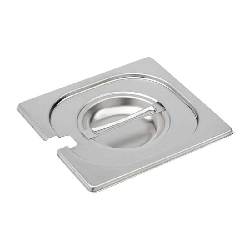 dr493 Gastro M Deckel Edelstahl GN1/6 mit Löffelaussparung