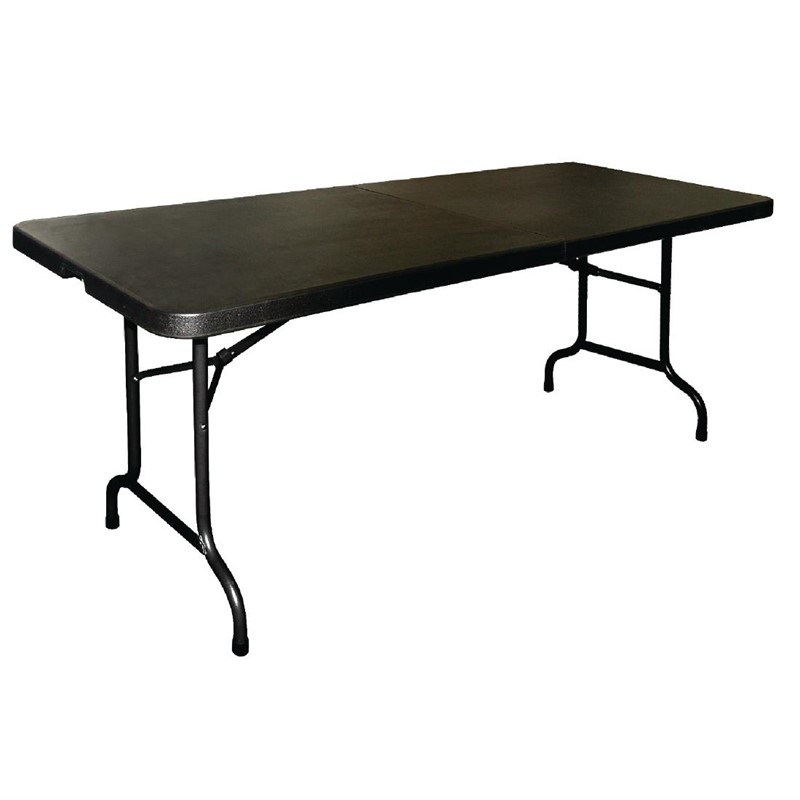 Bolero rechteckiger Klapptisch schwarz 183cm