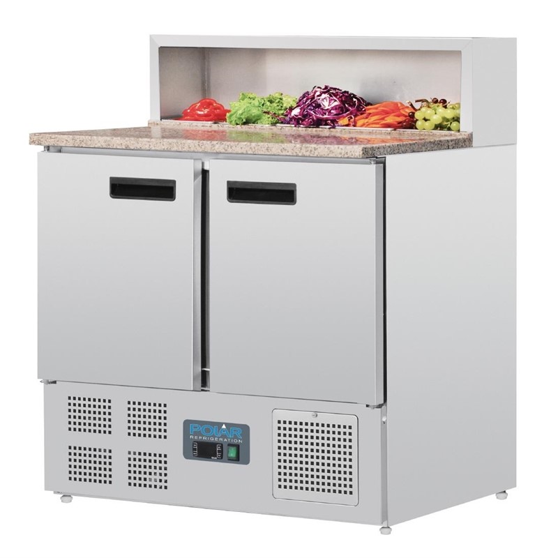 g603_03 Polar Pizzakühltisch 2-türig 288L