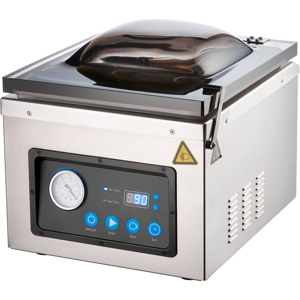 691314V02 Kammer-Vakuumiergerät mit Manometer, Schweißbalken 300 mm Breite