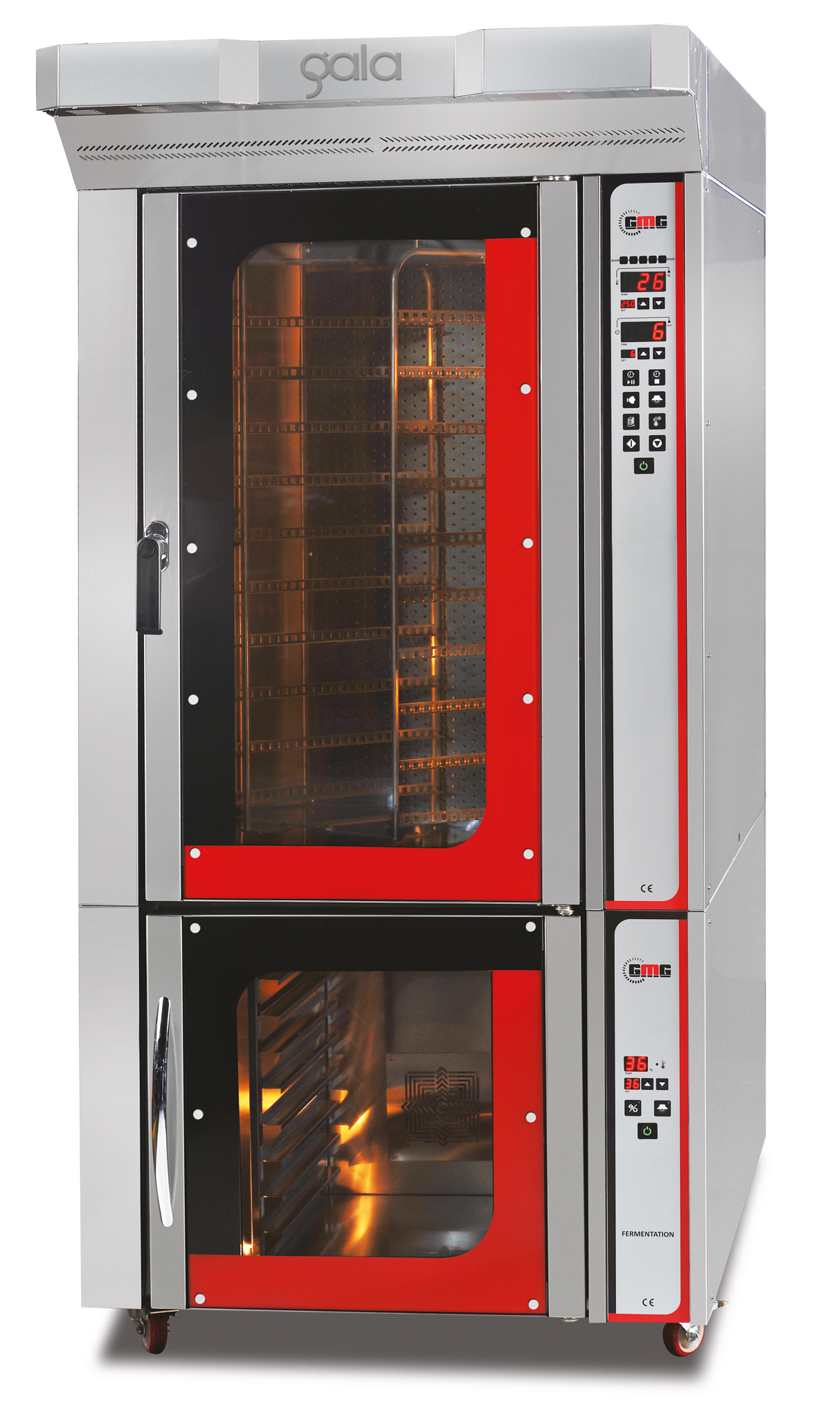 Gala10-R Bäckerei- & Konditoreiofen, 10 rotierende Einschübe, inkl. Haube & Gärschrank